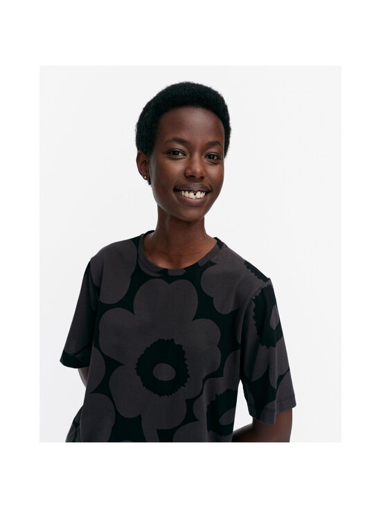 999 BLACK DARK GREY Marimekko Tunnit Unikko T paita Trikoopaidat 