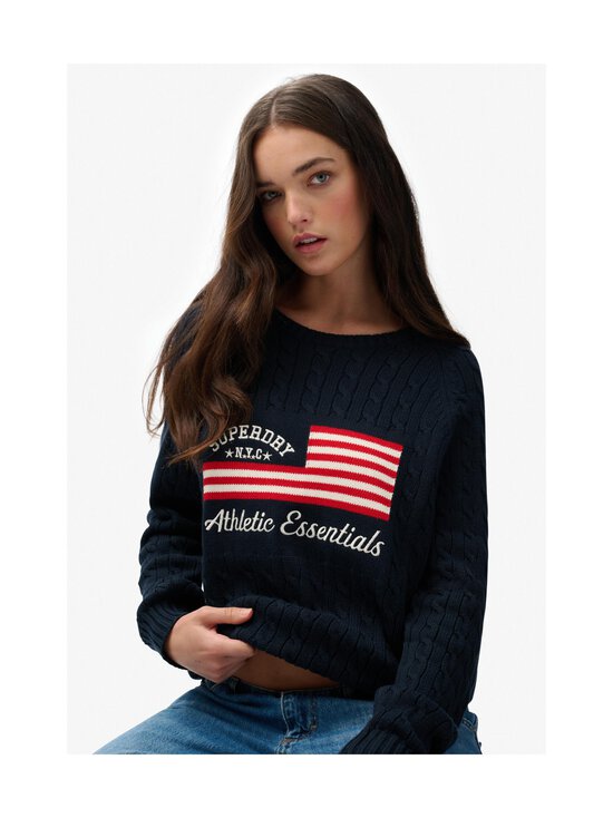 Superdry - Slouchy Cable Flag -neule - ZRN RICHEST NAVY - photo 4 Superdry - Slouchy Cable Flag -neule - ZRN RICHEST NAVY | Stockmann - photo 4