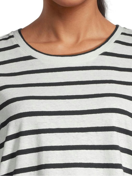 NOOM - Tabitha Linen -trikoopaita - DK.NAVY/OFFWHITE STRIPE | Stockmann - photo 4