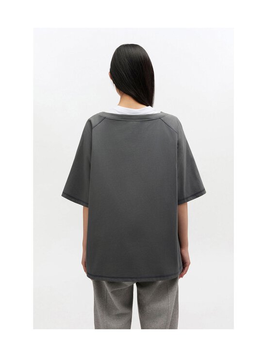 Ganni - Future Heavy Jersey Raglan t-paita - 490 VOLCANIC ASH | Stockmann - photo 4