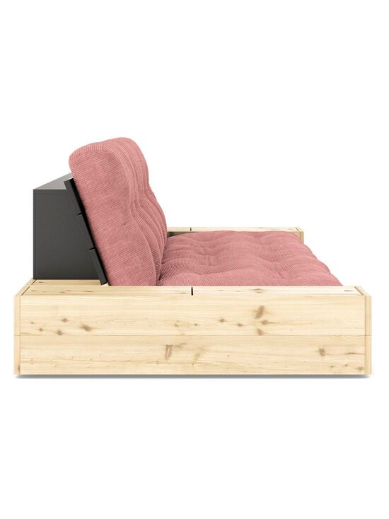Karup - Base-futonsohva laatikoilla Corduroy-kangas sorbet pink/musta L 244 cm - PINK | Stockmann - photo 3