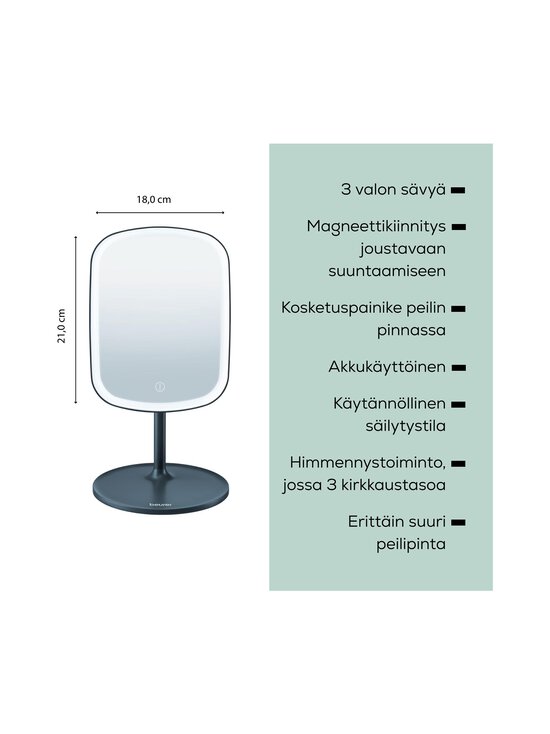 Beurer - BS47 Limited Edition -meikkipeili - BLACK / OPAL BLUE | Stockmann - photo 10