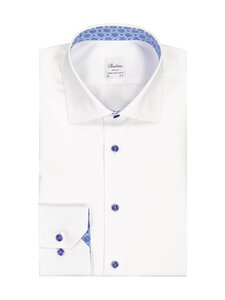 Stenströms - Regular Contrast Xl Sleeve -kauluspaita, erikoispitkät hihat - 000 WHITE | Stockmann