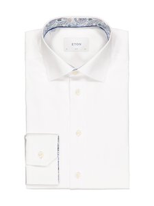 Eton - Slim Fit Solid Signature Twill Paisley krekls ar apkakli - 00 WHITE | Stockmann