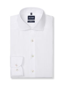 Olymp - Body Fit Stripes -kauluspaita - 00 WEISS | Stockmann