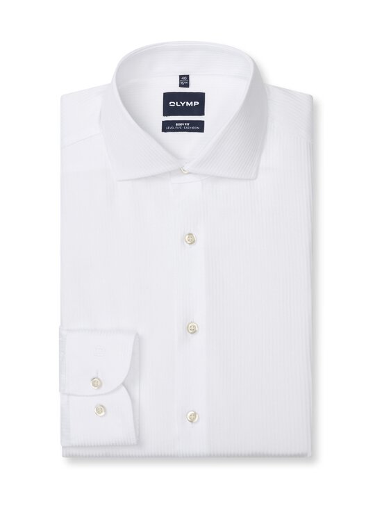 Olymp - Body Fit Stripes -kauluspaita - 00 WEISS | Stockmann - photo 1