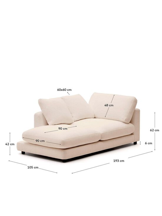Kave Home - Gala-divaani beige L 195 cm / vasen - BEIGE | Stockmann - photo 8