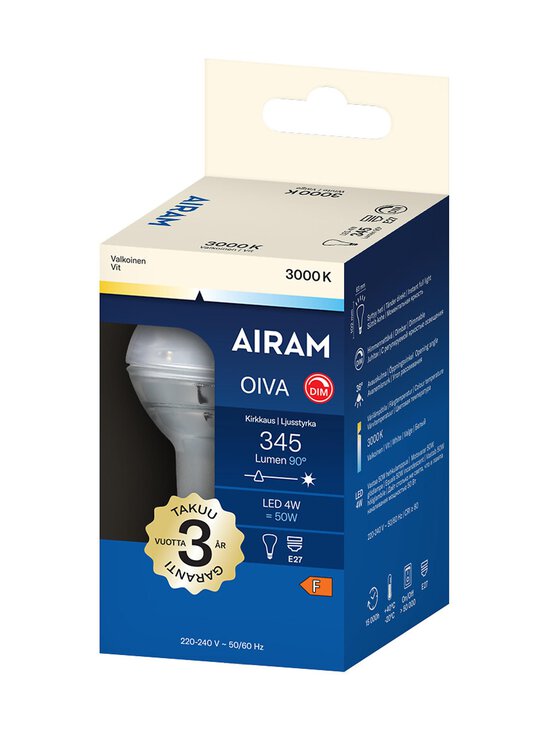 Airam - LED FG R63 830 345lm E27 36D -himmennettävä lamppu - TRANSPARENT | Stockmann - photo 2