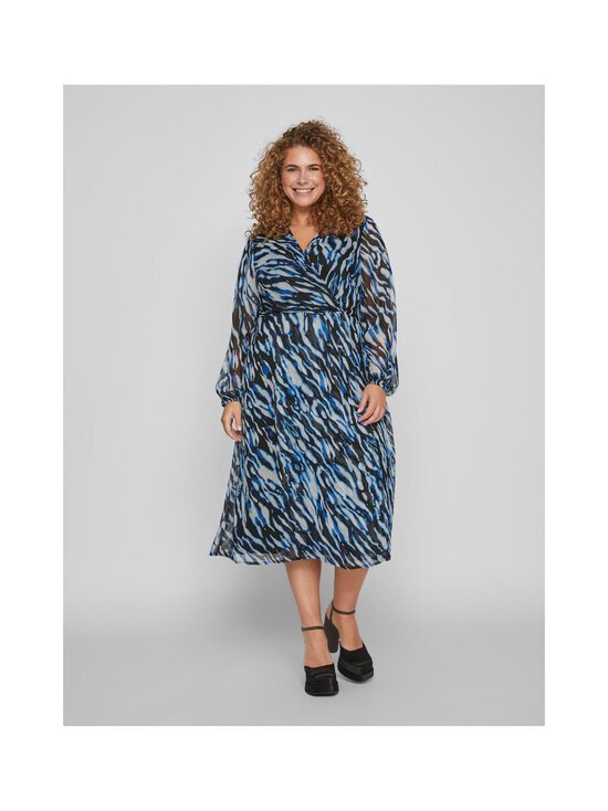 Vila Curve - ViFalia Wrap midi kleita - BLACK AOP:LUNA - photo 3 Vila Curve - ViFalia Wrap midi kleita - BLACK AOP:LUNA | Stockmann - photo 3