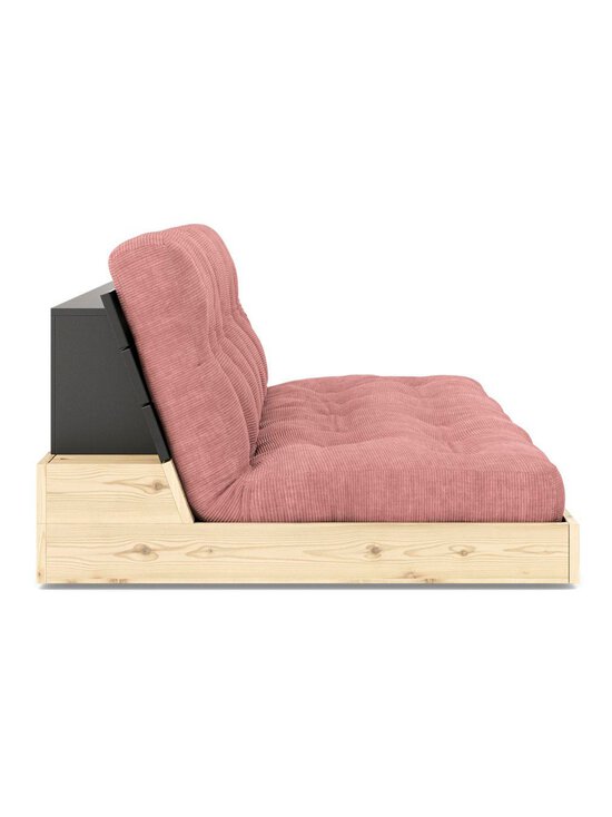 Karup - Base-futonsohva Corduroy-kangas sorbet pink/musta L 196 cm - PINK | Stockmann - photo 3