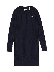GANT - Stretch Cotton pīnes adījuma kleita - 433 EVENING BLUE GANT - Stretch Cotton pīnes adījuma kleita - 433 EVENING BLUE | Stockmann