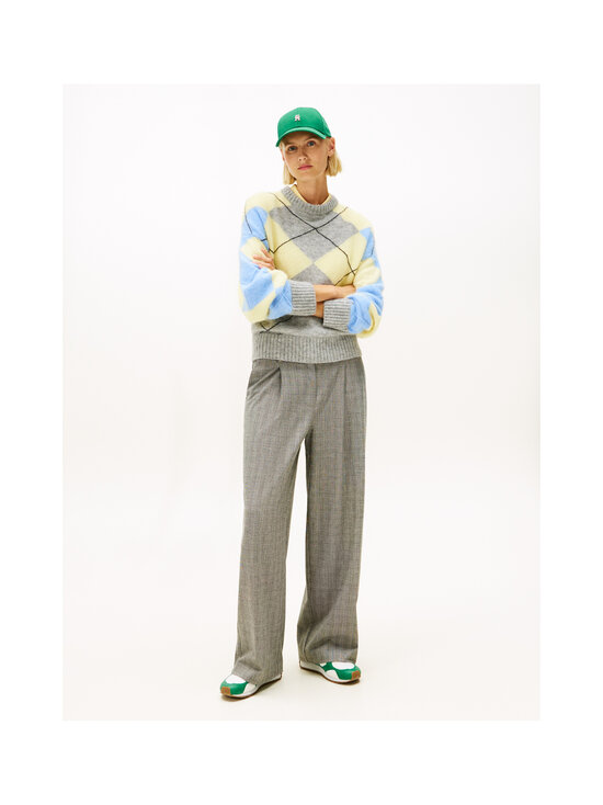 Tommy Hilfiger - Alpakasegust kampsun Argyle C-neck - 0IM LIGHT GREY HTR/YELLOW/BLUE ARGYLE | Stockmann - photo 4