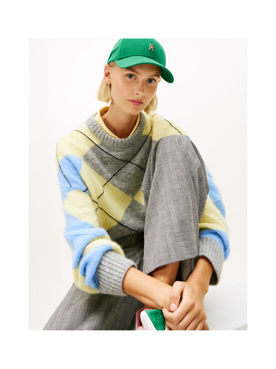 Tommy Hilfiger - Alpakasegust kampsun Argyle C-neck - 0IM LIGHT GREY HTR/YELLOW/BLUE ARGYLE | Stockmann - photo 5