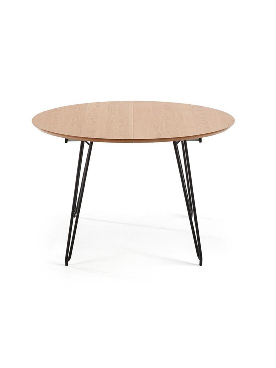 Kave Home - Novac- jatkettava ruokapöytä tammi/musta 120 x 120/200 cm - BROWN | Stockmann - photo 3