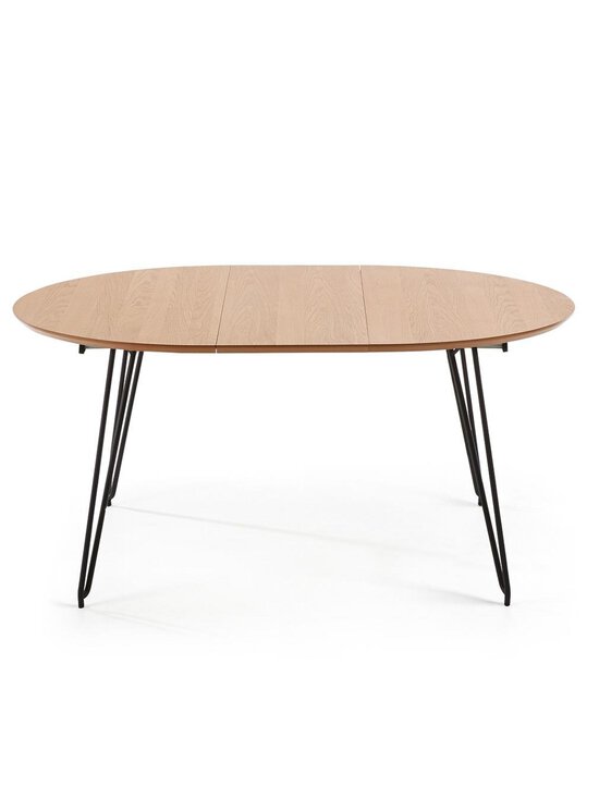 Kave Home - Novac- jatkettava ruokapöytä tammi/musta 120 x 120/200 cm - BROWN | Stockmann - photo 4