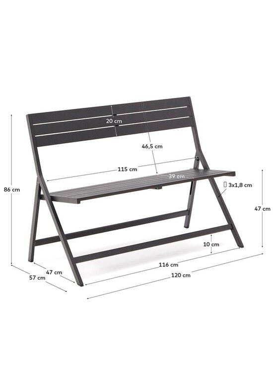 Kave Home - Torreta-taittopenkki - MUSTA | Stockmann - photo 4