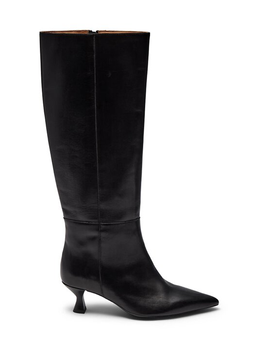 Martina Tall Kitten Heel ādas zābaki