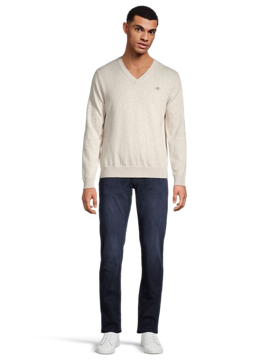 GANT - Classic V-neck -puuvillaneule - 291 LIGHT BEIGE MELANGE - photo 2 GANT - Classic V-neck -puuvillaneule - 291 LIGHT BEIGE MELANGE | Stockmann - photo 2