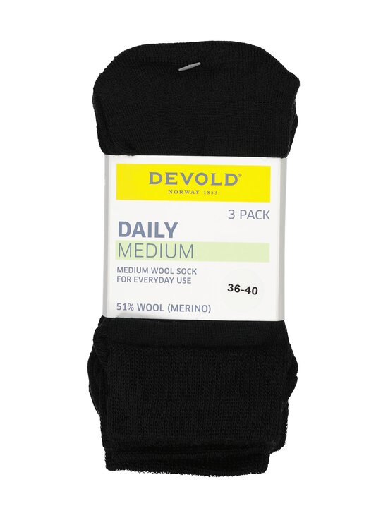 Devold - Daily Medium -merinosekoitesukat 3-pack - 950A BLACK | Stockmann - photo 3