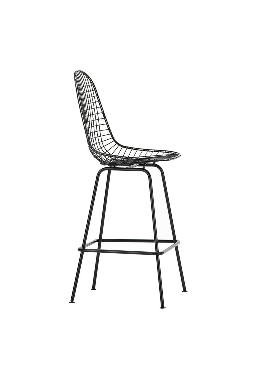 Eames wire -baarituoli medium musta