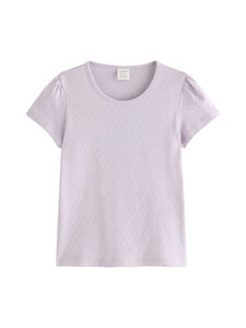 Lindex - T-särk Puffsleeve Pointelle - 9959 LIGHT DUSTY LILAC | Stockmann