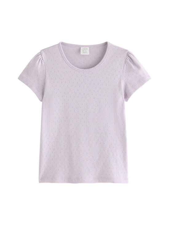 Lindex - T-särk Puffsleeve Pointelle - 9959 LIGHT DUSTY LILAC | Stockmann - photo 1