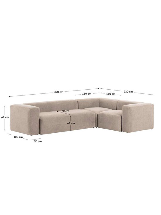Kave Home - Blok-kulmasohva - BEIGE - photo 8 Kave Home - Blok-kulmasohva - BEIGE | Stockmann - photo 8