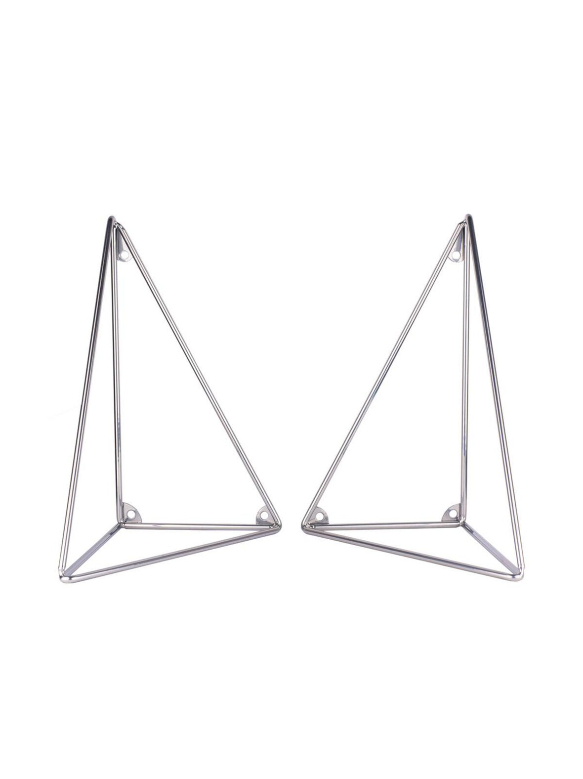 Pythagoras-hyllynkannattimet 2 kpl chrome