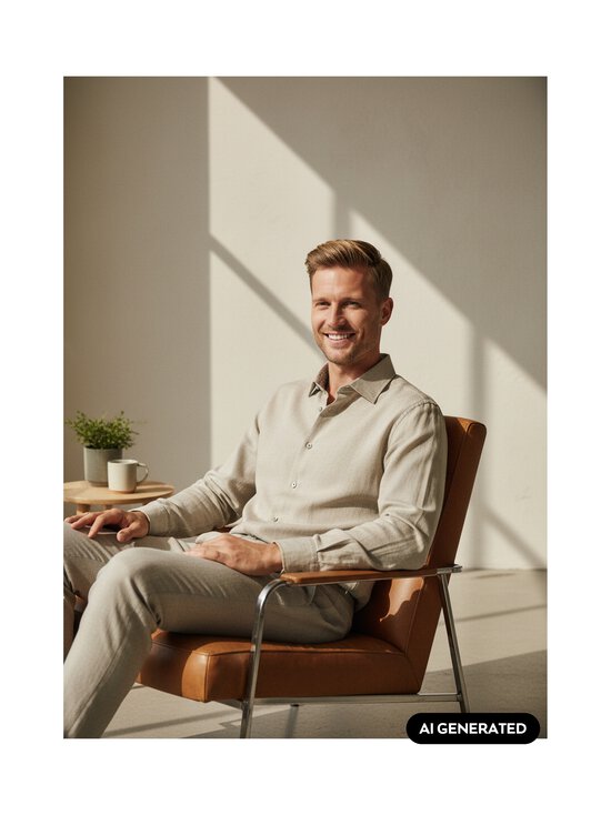 SAND Copenhagen - State Soft Modern fit krekls ar apkakli - 220 LIGHT CAMEL | Stockmann - photo 2