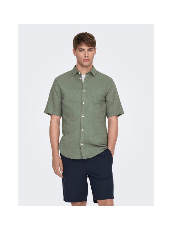 Only & Sons - OnsCaiden-kauluspaita pellavalla - SWAMP - photo 5 Only & Sons - OnsCaiden-kauluspaita pellavalla - SWAMP | Stockmann - photo 5
