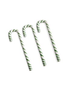 Kosta Boda - Polka Candy Cane Red -joulukuusenkoriste 3 kpl - WHITE/GREEN | Stockmann