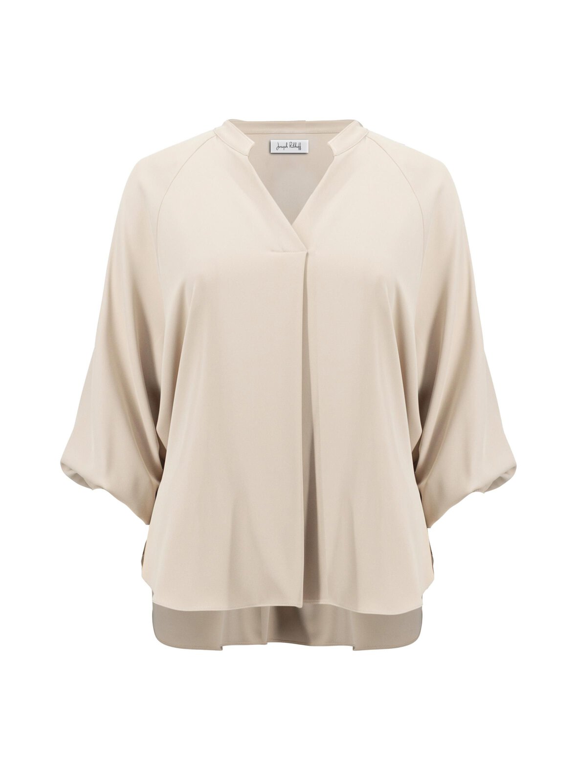Twill boxy top with mandarin collar -pusero