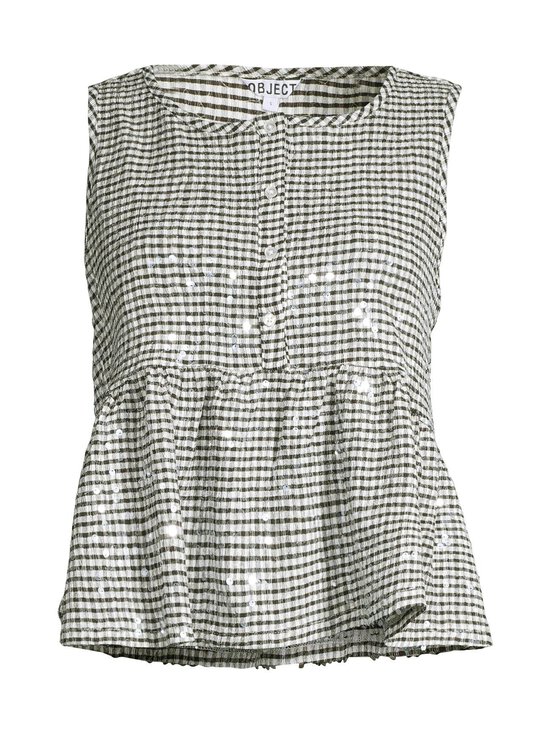 Object - ObjKai-paljettitoppi - BRIGHT WHITE CHECKS:BLACK - photo 1 Object - ObjKai-paljettitoppi - BRIGHT WHITE CHECKS:BLACK | Stockmann - photo 1