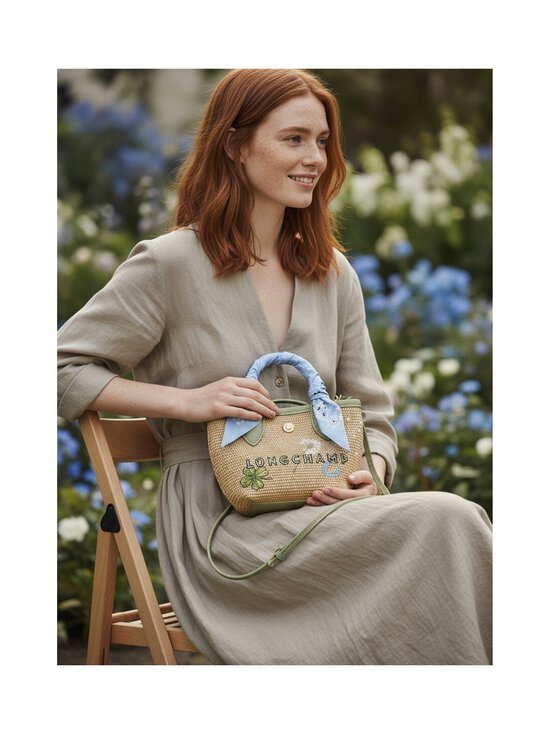 Longchamp - Käekott Le Panier Pliage Envol - M70 ALMOND GREEN | Stockmann - photo 6