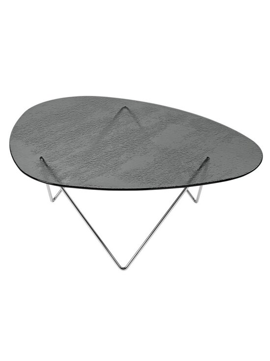 Gubi - Pedrera-sohvapöytä 106 x 86 cm kromi / smoke strukturoitu lasi - GREY | Stockmann - photo 1