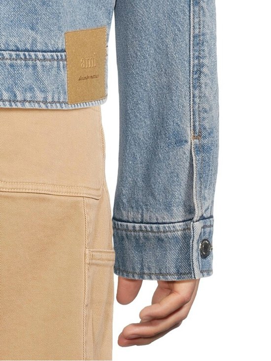 Ami - Contrasted Ami De Coeur Zipped -farkkutakki - BLEU USED | Stockmann - photo 5