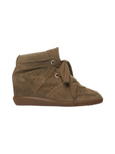 Isabel Marant - Bobby- korkeavartiset nahkasneakerit - 50TA TAUPE | Stockmann