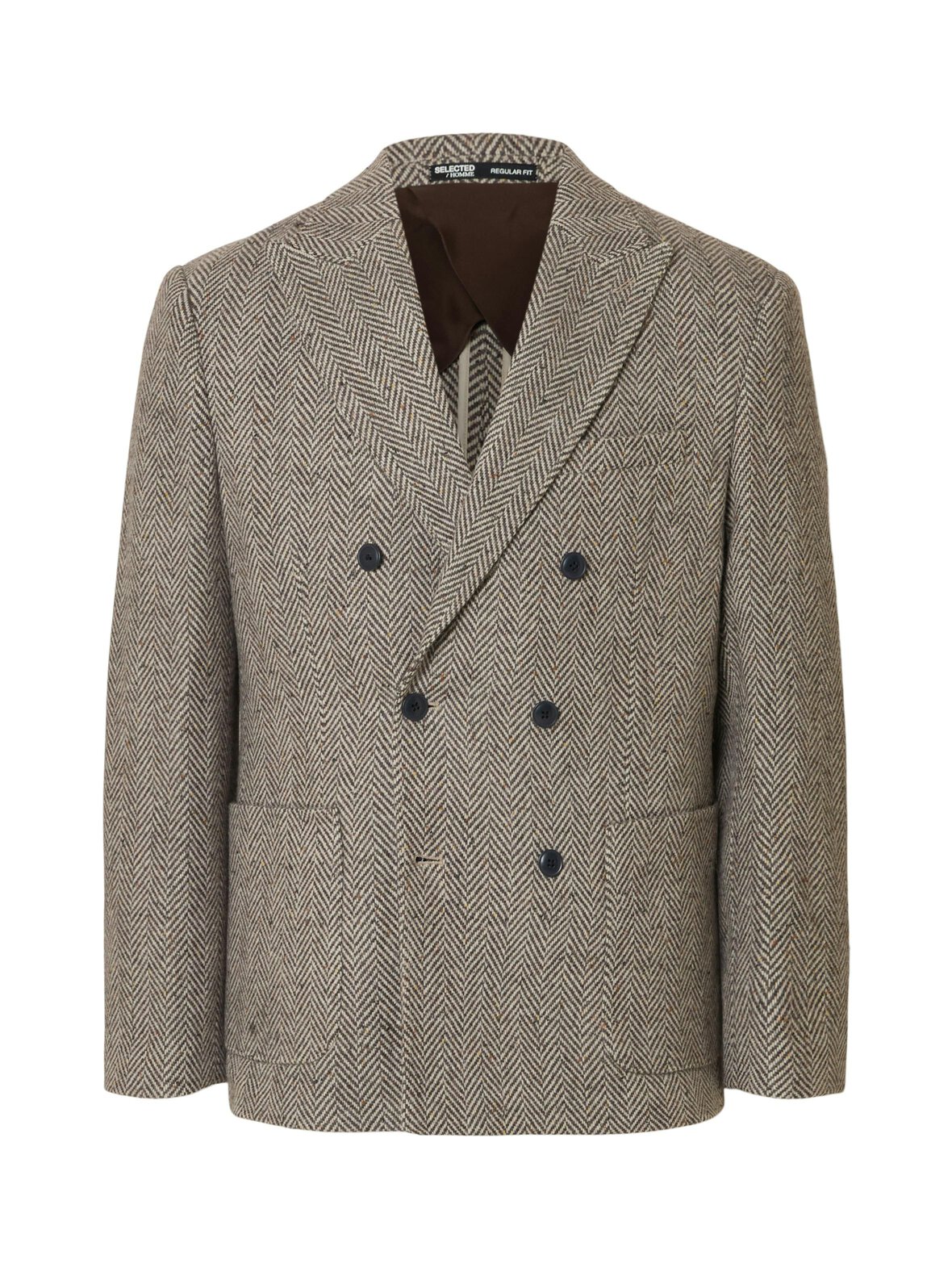 SlhReg Morris Hbone Wool Blend -bleiseri