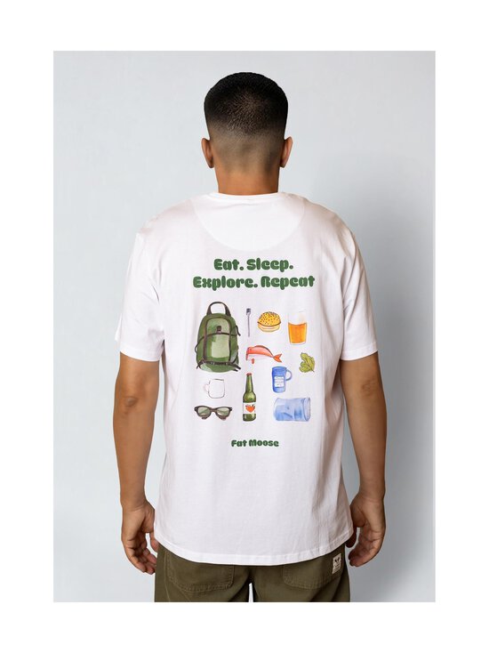 Fat Moose - Eat Sleep t-paita - WHITE | Stockmann - photo 4