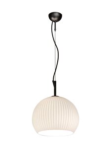 Design by Grönlund - Bloom Round -kattovalaisin 30 cm - 06 WHITE GLASS / BLACK | Stockmann