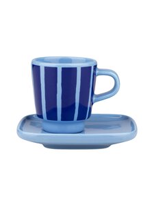 Marimekko - Piccolo Espresso - espressokuppi & aluslautanen - LT.BLUE, BLUE | Stockmann