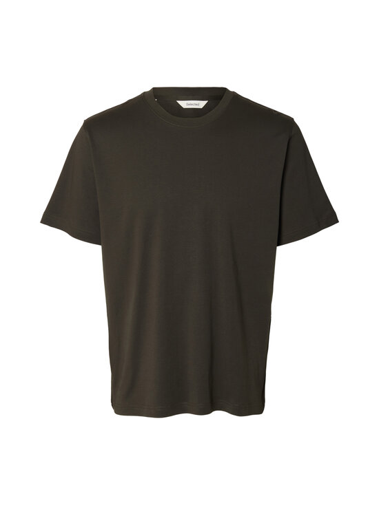 Selected - SlmTaj O-Neck Light Weight T-krekls - PEAT | Stockmann - photo 1