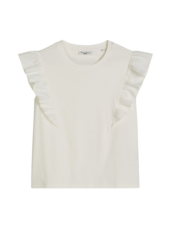 Marc O'Polo - Röyhelöhihainen trikoopaita - 1183 SILKY WHITE | Stockmann - photo 1