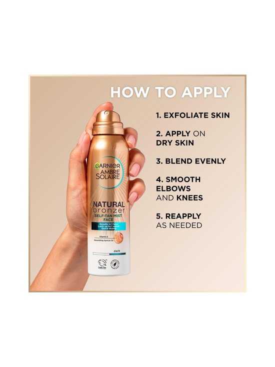 Garnier - Natural Bronzer Self-Tan Mist Face -itseruskettava suihke kasvoille - VAR_1 | Stockmann - photo 5