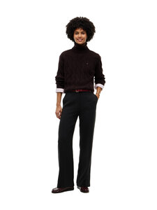 Tommy Hilfiger - Wool Cable Roll -neule - HJT CHOCOLATE | Stockmann