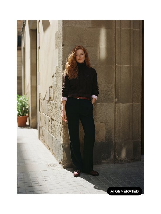 Tommy Hilfiger - Wool Cable Roll -neule - HJT CHOCOLATE | Stockmann - photo 5