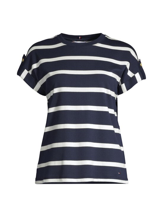Tommy Hilfiger - Gold Button Modern t-paita - 0BB DARK NIGHT NAVY/IVORY SILK STP - photo 1 Tommy Hilfiger - Gold Button Modern t-paita - 0BB DARK NIGHT NAVY/IVORY SILK STP | Stockmann - photo 1