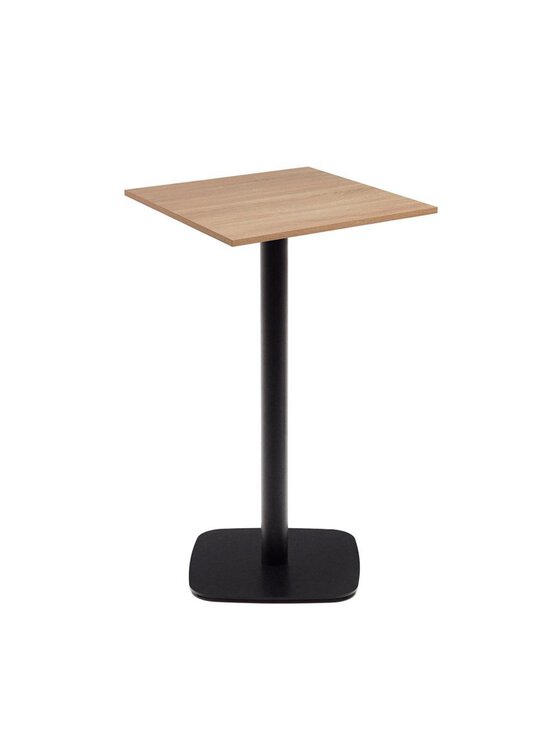 Kave Home - Esilda-baaripöytä tammi/musta 60 x 60 cm - MULTICO | Stockmann - photo 1