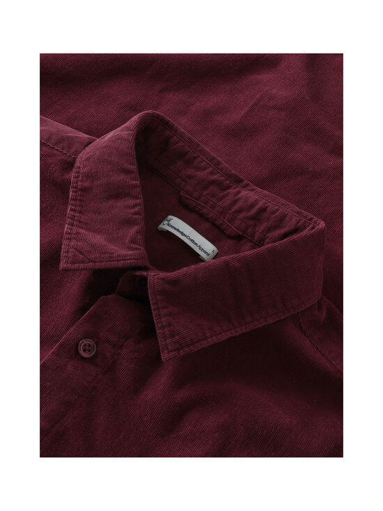 Knowledge Cotton Apparel - Dune regular -vakosamettipaita - 1500 BURGUNDY | Stockmann - photo 3