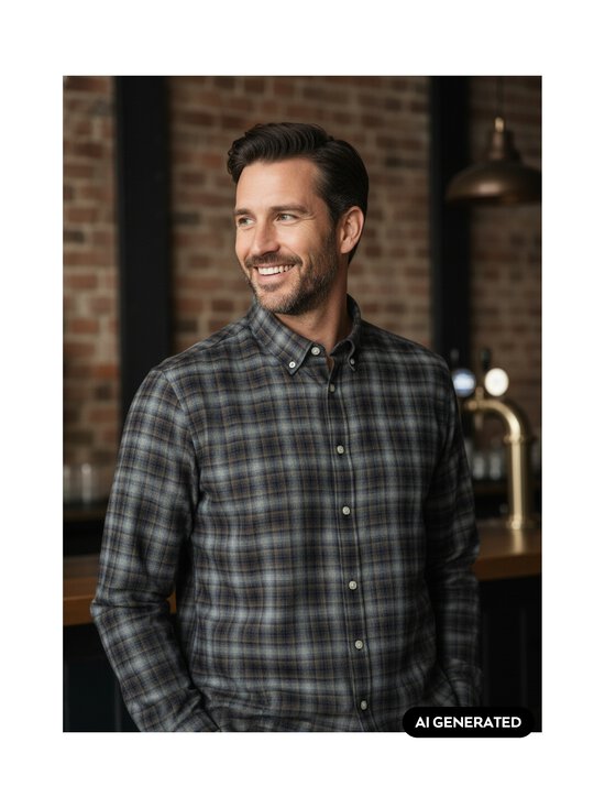 Selected - SlmRegCole Jay Melange krekls ar apkakli - SKY CAPTAIN CHECKS:BROWN | Stockmann - photo 7